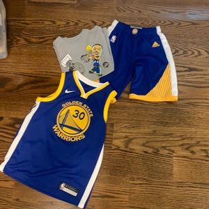Boys Steph Curry Jersey, Shorts and Shirt